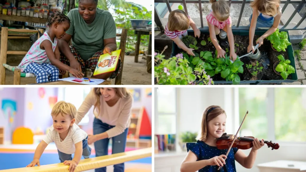 Criança utilizando materiais concretos e cores para aprender matemática.
